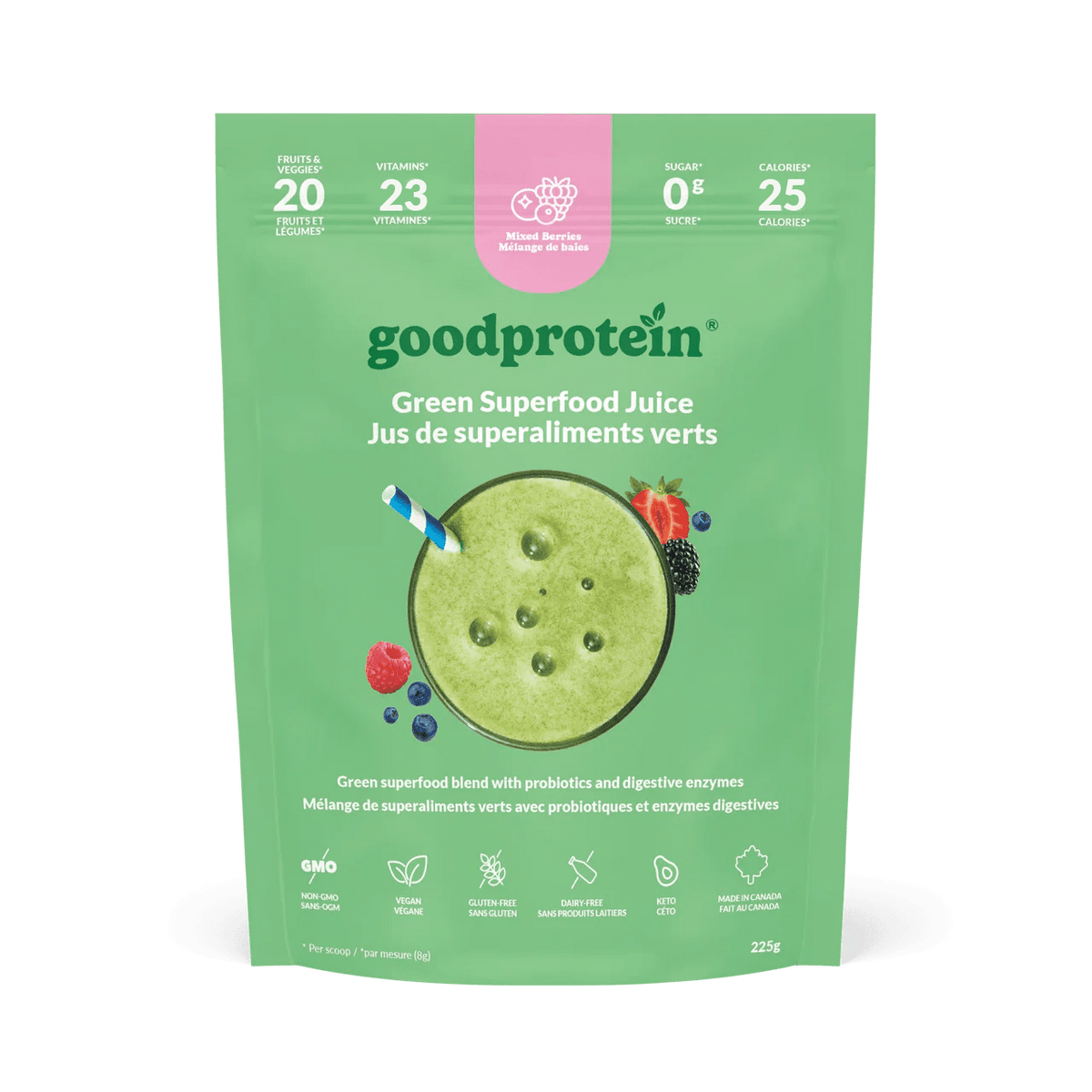 Mixed Berries - Green Superfood Juice